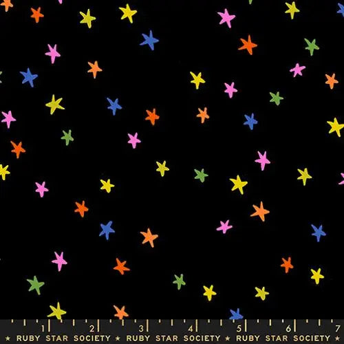 Starry New Vivid Rainbow 43"/44" Fabric Per Yard - Prismatic Fiber Arts