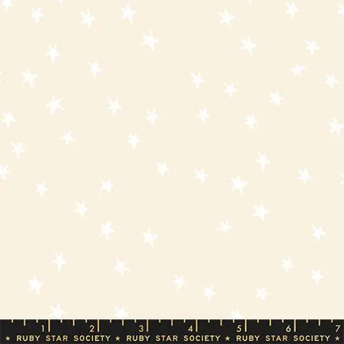 Starry New White On Natural 43"/44" Fabric Per Yard - Prismatic Fiber Arts