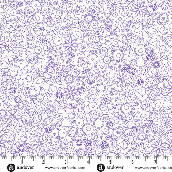Sun Print Whisper Violet Woodland 44"/45" Fabric Per Yard - Prismatic Fiber Arts