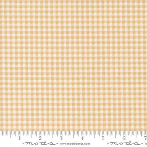 Sunbonnet Almond Mini Gingham Cotton 44"/45" Fabric Per Yard - Prismatic Fiber Arts