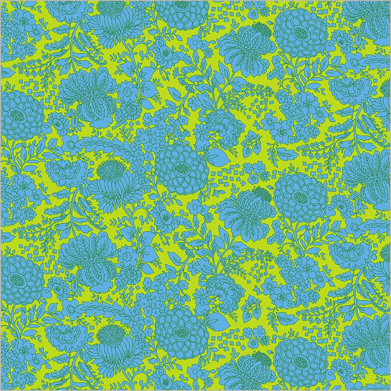 Sweet Talk Kim Turquoise Cotton 44”/45” Fabric Per Yard - Prismatic Fiber Arts