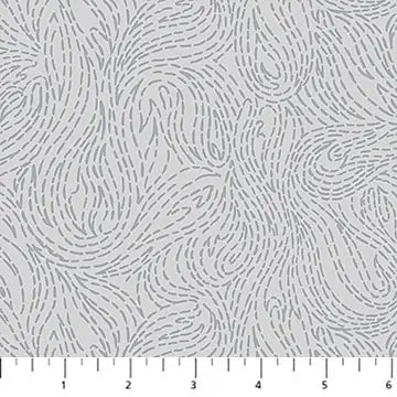 Swirl Gray Pigment Dewfall Cotton 44"/45" Fabric Per Yard - Prismatic Fiber Arts