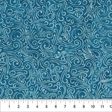 Swirls II Blue Cotton Wideback Fabric per yard - Prismatic Fiber Arts