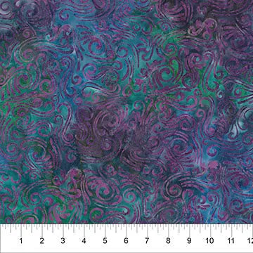Swirls II Multi Purple Cotton Wideback Fabric per yard - Prismatic Fiber Arts