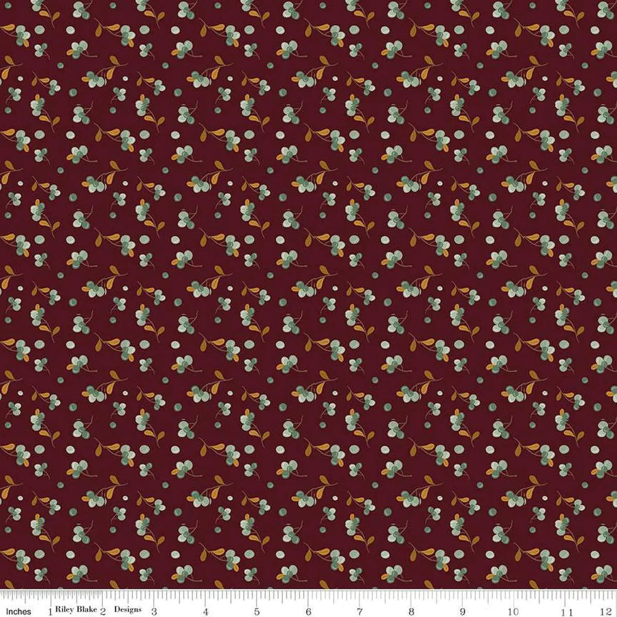 The Awe of Autumn Bittersweet Mahogany 43"/44" Fabric Per Yard - Prismatic Fiber Arts