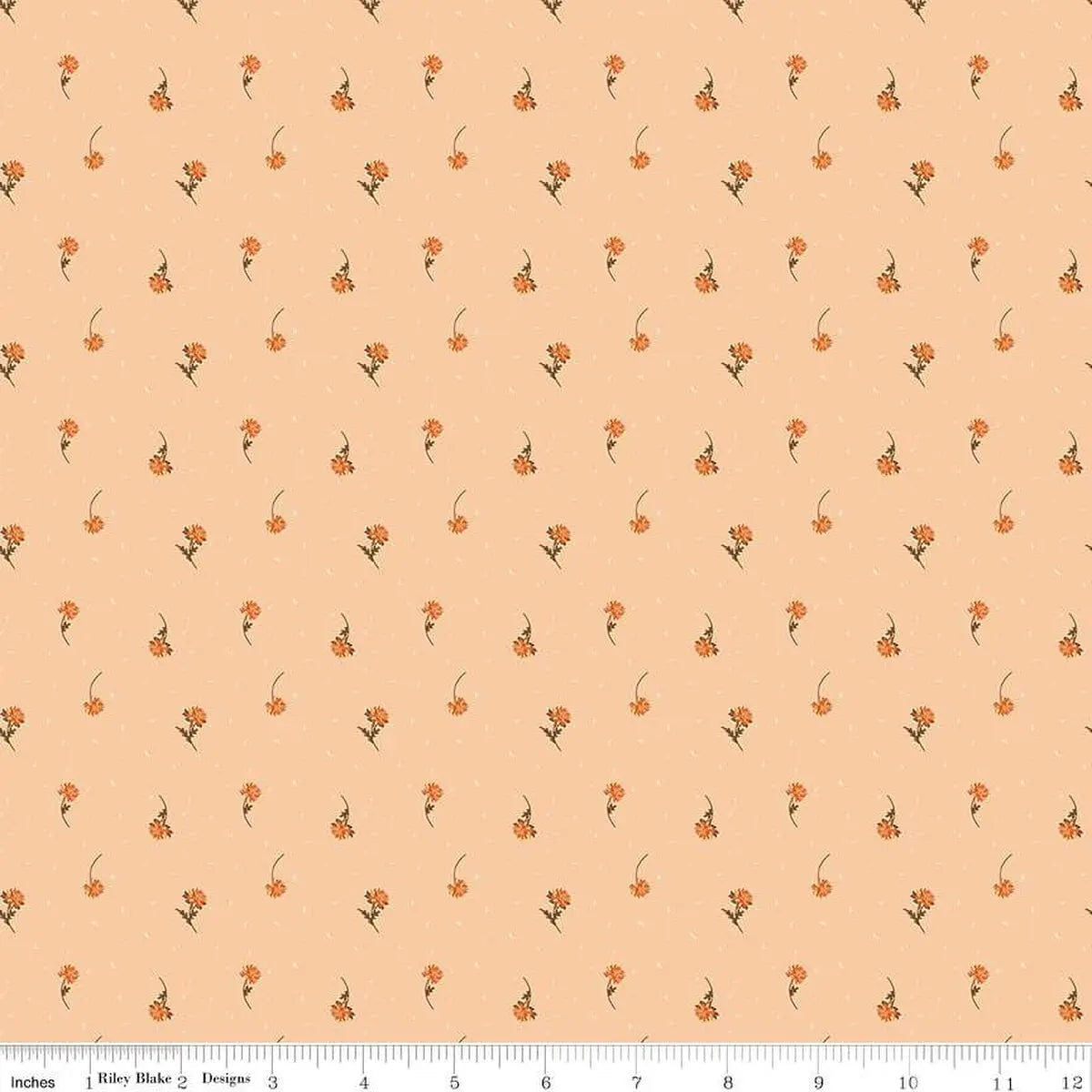 The Awe of Autumn Flower Toss Blush 43"/44" Fabric Per Yard - Prismatic Fiber Arts