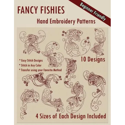 Fancy Fishies Hand Embroidery Patterns