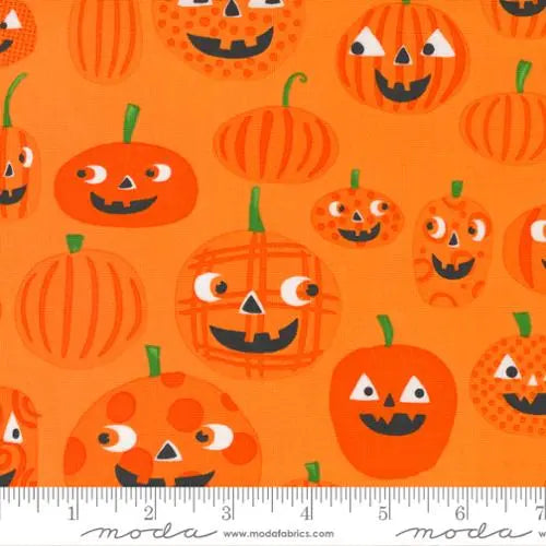 Too Cute To Spook Orange Pumpkin 44"/45" Fabric Per Yard - Prismatic Fiber Arts
