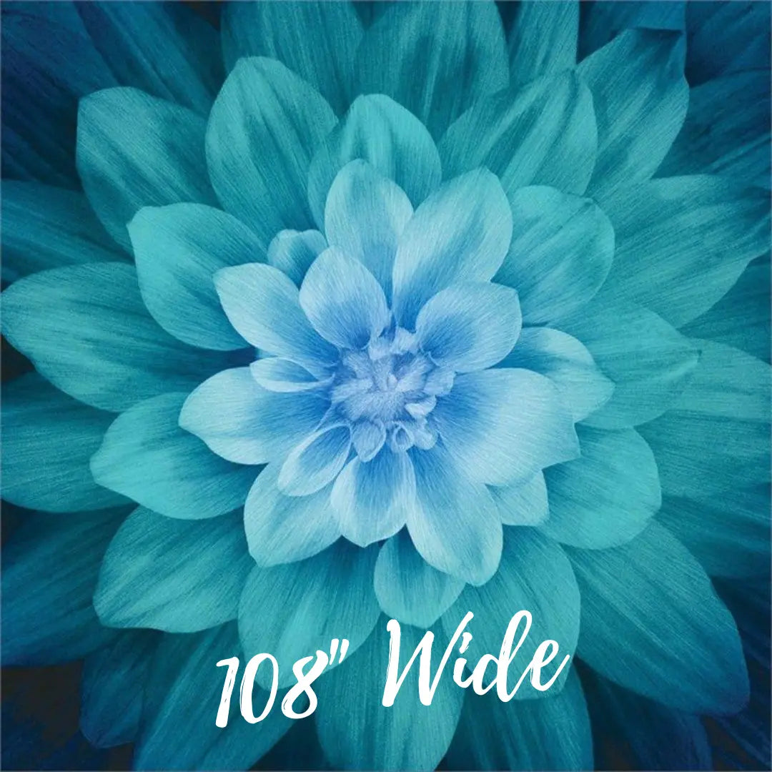 Dream Bigger Teal Panel 108" x 108" - Prismatic Fiber Arts