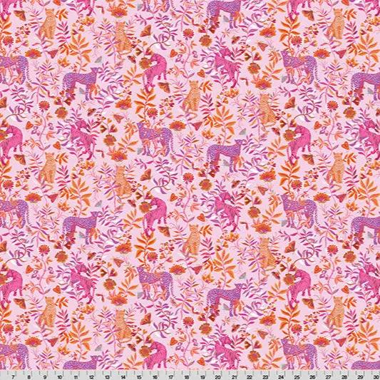 Wanderlust Big Cats Quilting Cuddle Pink Fabric per yard - Prismatic Fiber Arts