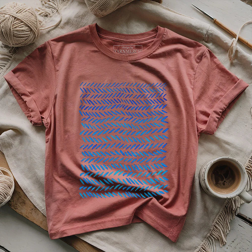 Watercolor knitting pattern T-shirt - Prismatic Fiber Arts