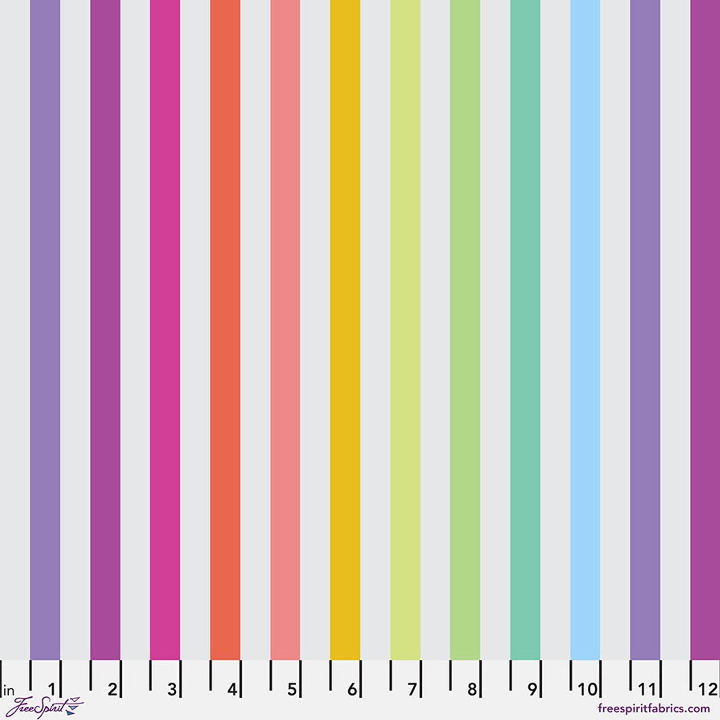 Whisper Disco Stripe True Colors 43/44" Cotton Fabric Per Yard - Prismatic Fiber Arts