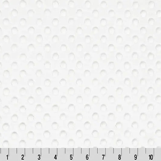White Cuddle Dimple Fabric per yard - Prismatic Fiber Arts