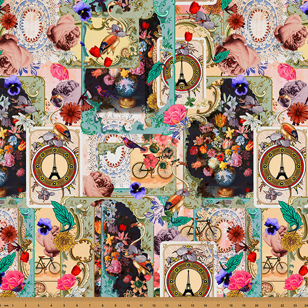 Multicolor Paris Luck 43"/44" Fabric Per Yard - Prismatic Fiber Arts