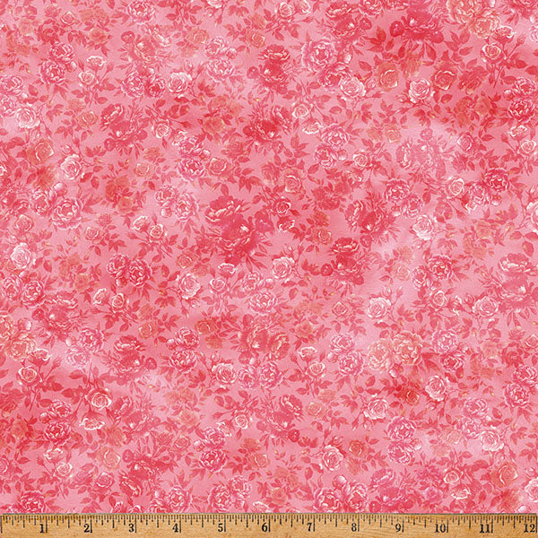 Guava Floral Soiree 43"/44" Fabric Per Yard - Prismatic Fiber Arts