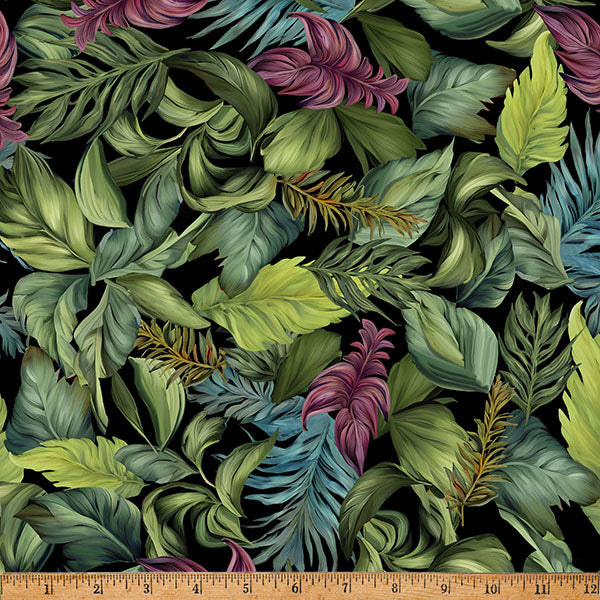 Green Leaf Island Bouquet 43"/44" Fabric Per Yard - Prismatic Fiber Arts