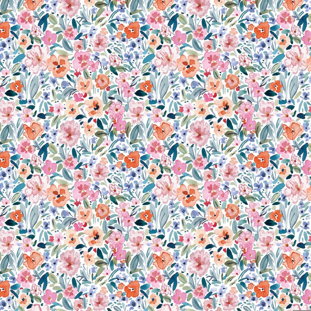 White Bloomers Cotton Wideback Fabric Per Yard - Prismatic Fiber Arts