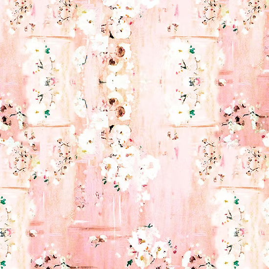 Ballet Pink Flowers Paris Luck 43"/44" Fabric Per Yard - Prismatic Fiber Arts