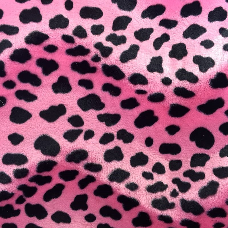 Dalmatian Dog Print Velboa Faux Fur Fabric - Prismatic Fiber Arts