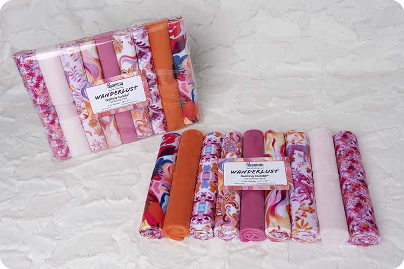 Quilting Cuddle Fat Quarter Pack Wanderlust Pink - Prismatic Fiber Arts