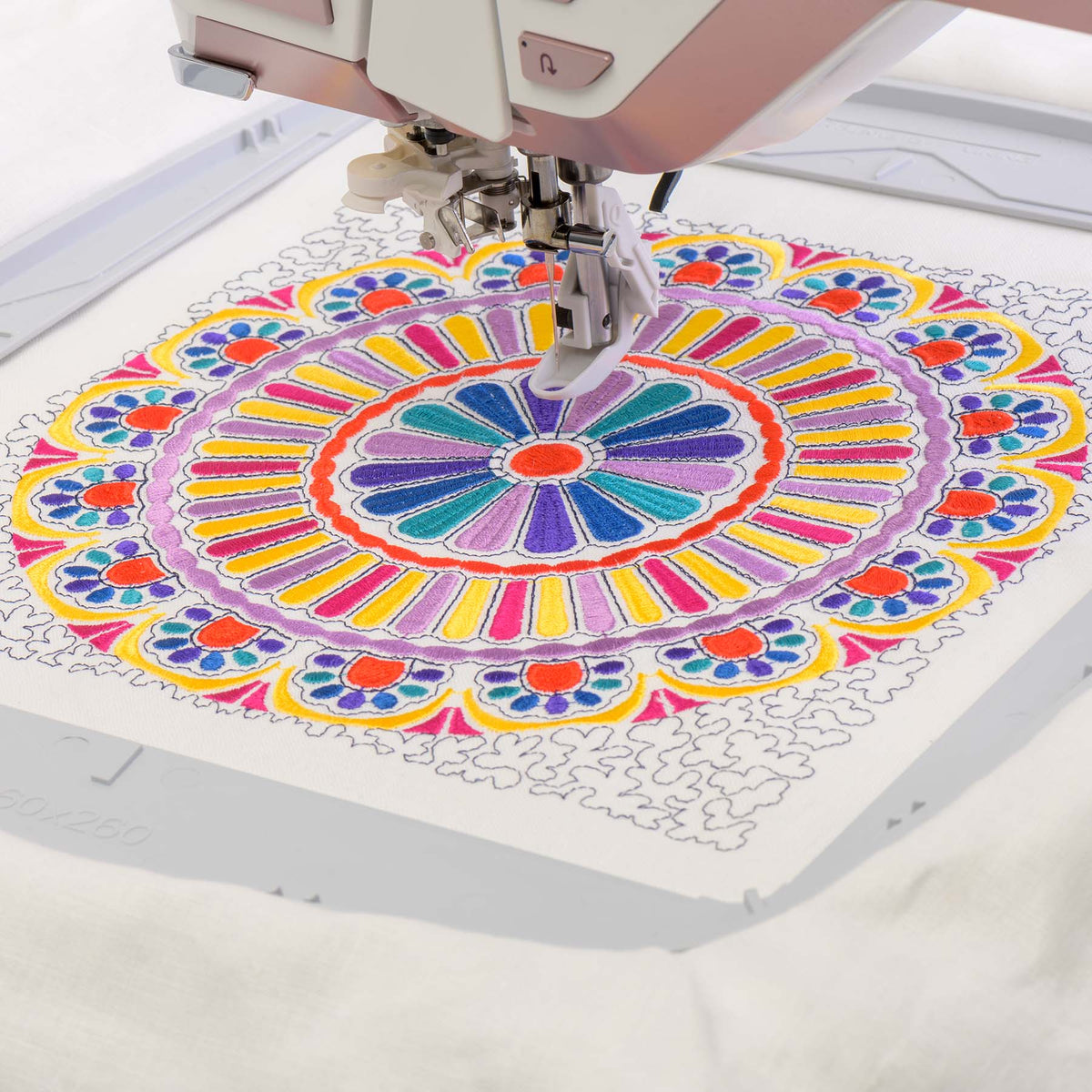 HUSQVARNA® VIKING® Mega Quilter's Embroidery Hoop 260 mm x 260 mm - Prismatic Fiber Arts