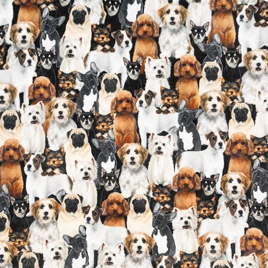 Digital Cuddle Beige Dog Pile 58"/60" Fabric per yard