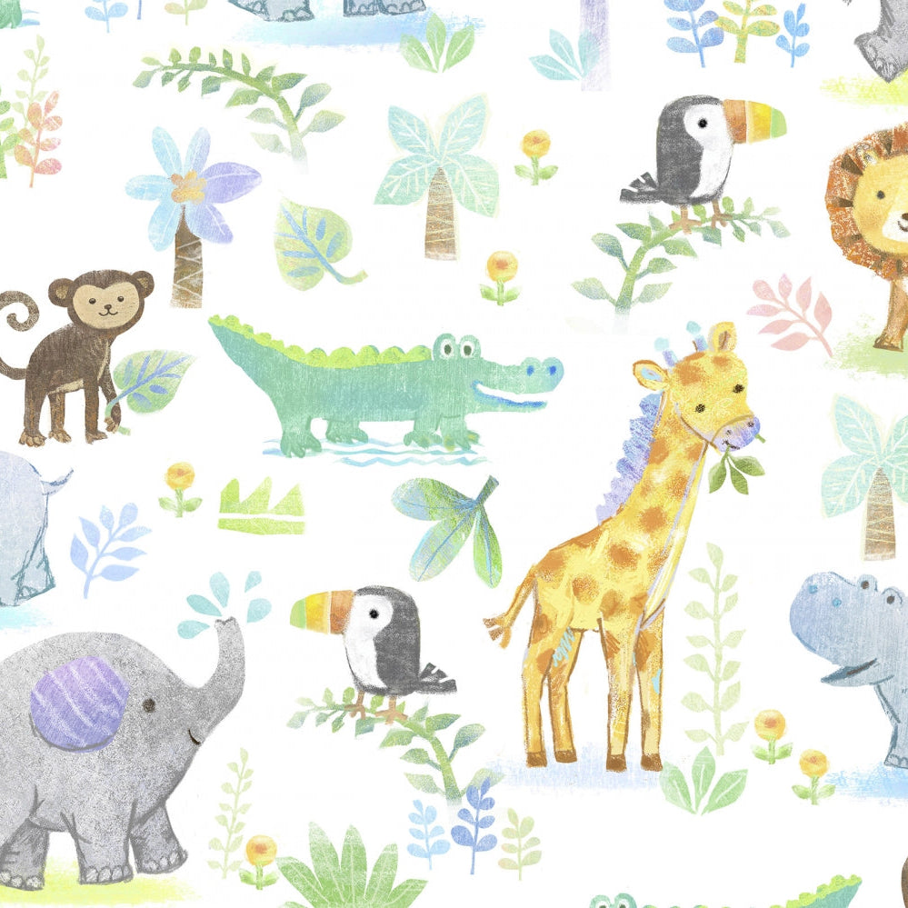 Digital Cuddle Multi Jungle Joy 58"/60" Fabric per yard