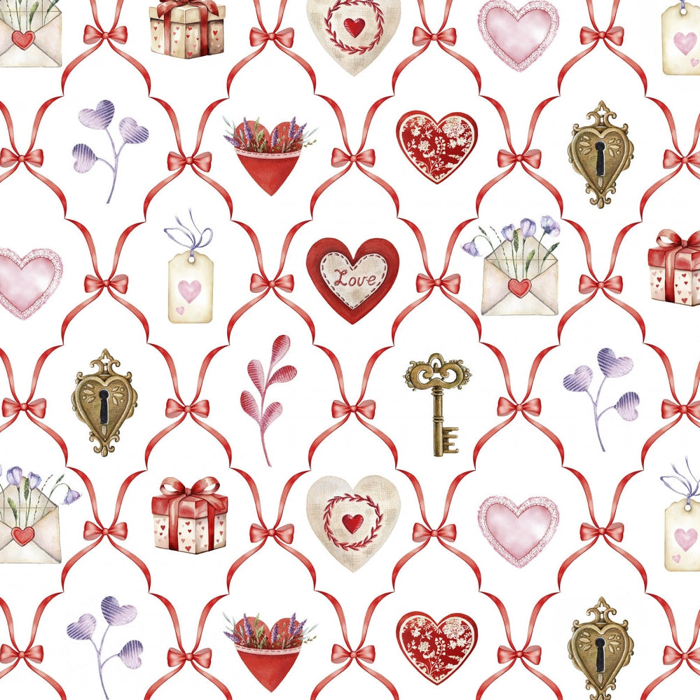 Digital Cuddle Multi Key To My Heart 58"/60" Fabric per yard