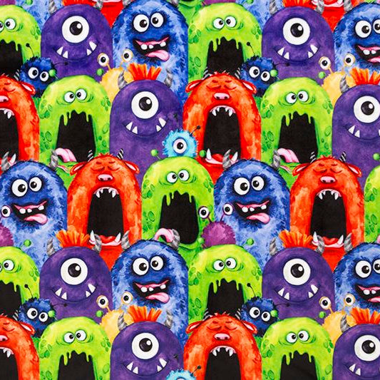 Digital Cuddle Multi Monsters 58"/60" Fabric per yard