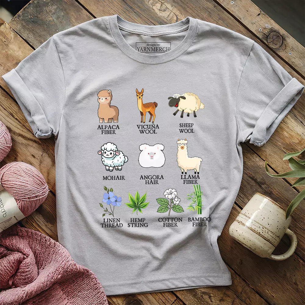 Flora Fauna Fiber T-shirt - Prismatic Fiber Arts