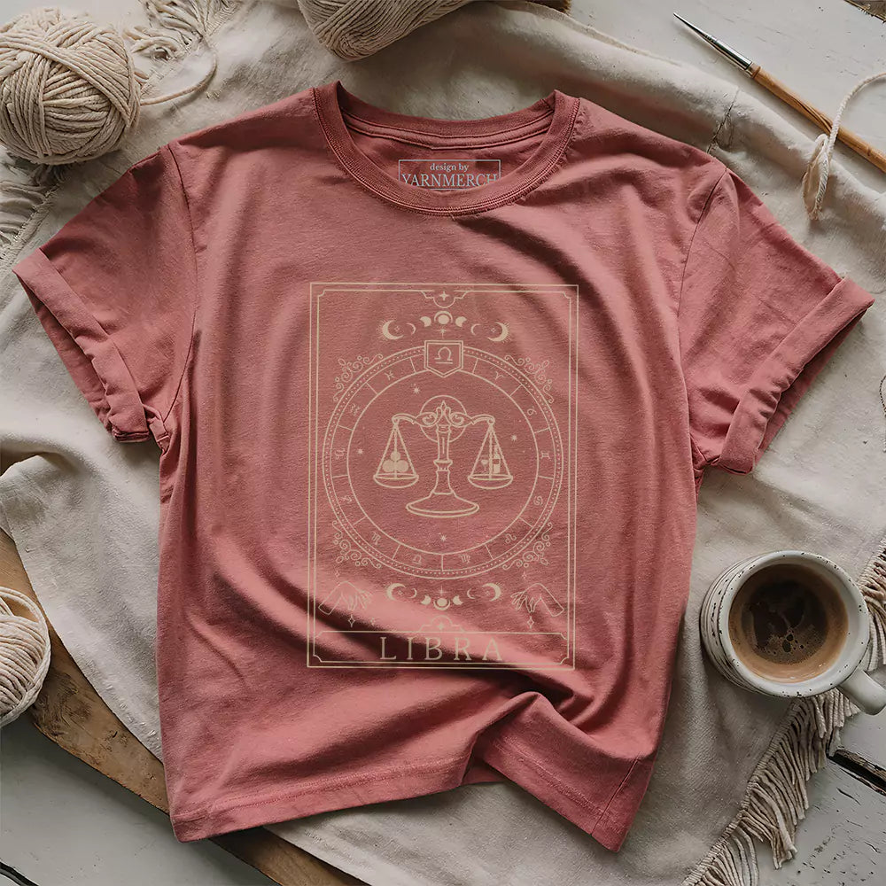 Libra Yarn Tarot T-shirt - Prismatic Fiber Arts