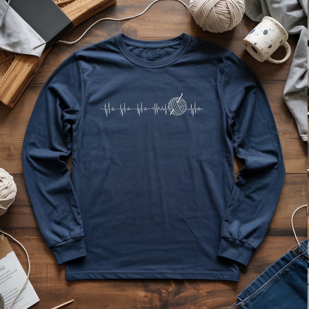 Heartbeat Long Sleeve T-shirt - Prismatic Fiber Arts