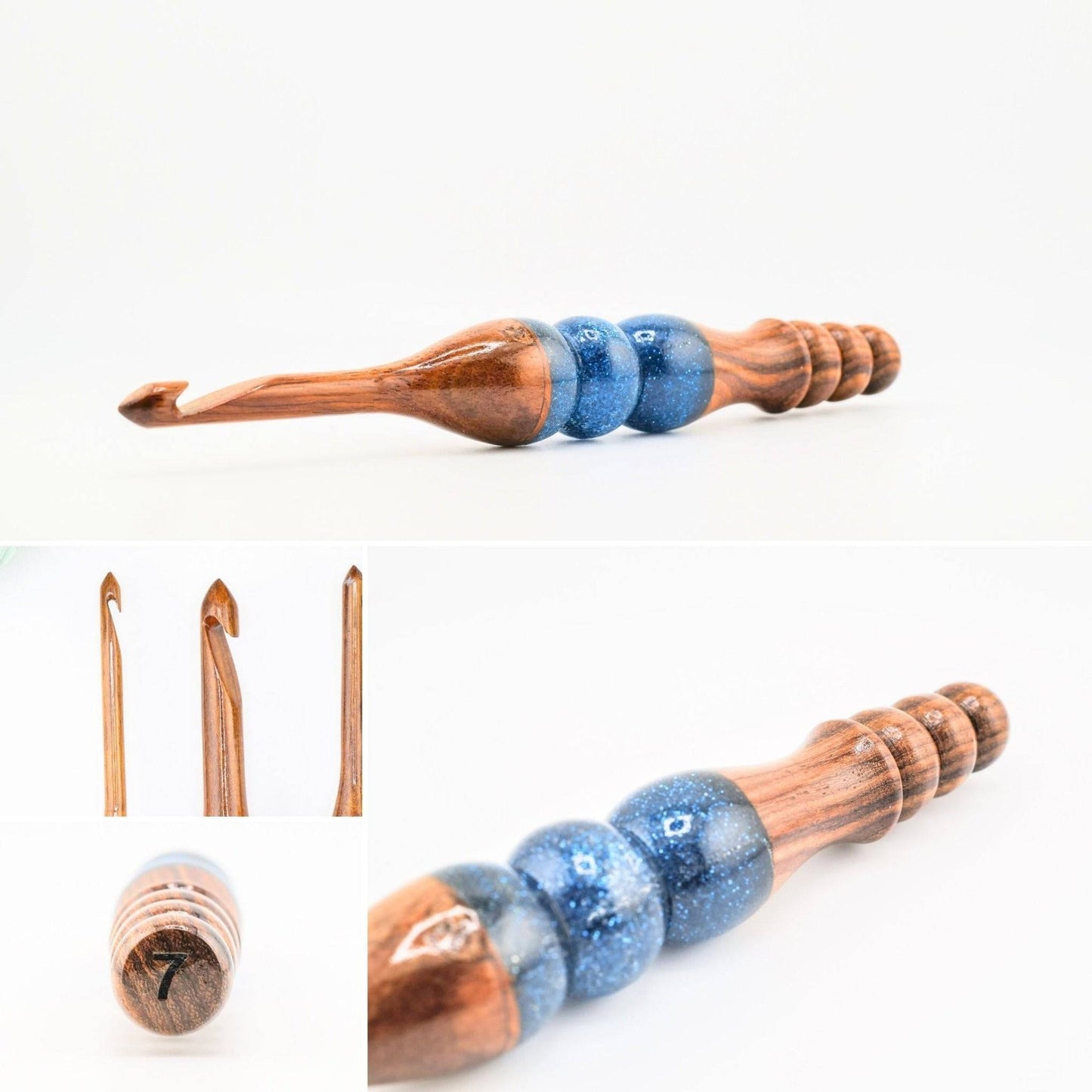 Sparkle Rosewood Crochet Hook - Prismatic Fiber Arts