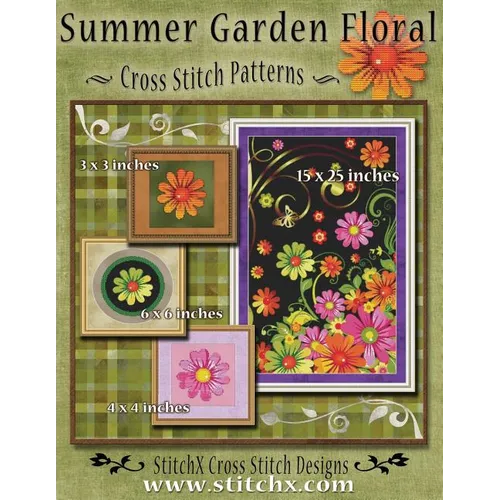 Summer Garden Floral Cross Stitch Patterns