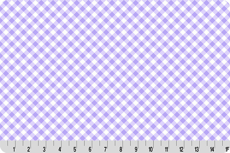 Barely Basics Gingham Quilting Cuddle Bellflower Fabric Per Yard - Prismatic Fiber Arts