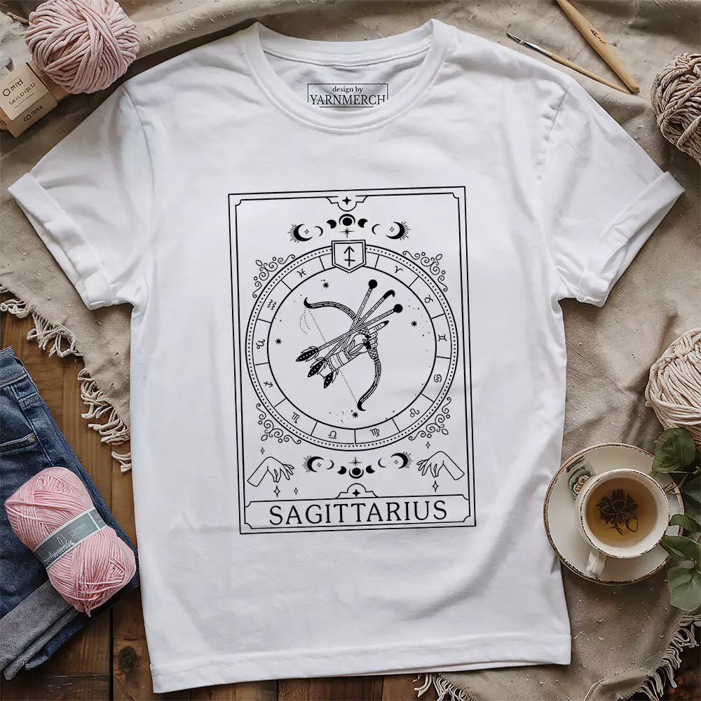 Sagittarius Yarn Tarot T-shirt - Prismatic Fiber Arts