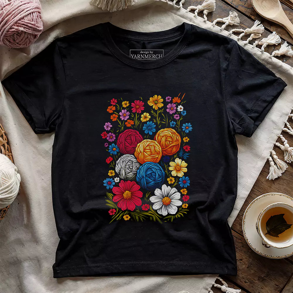 Yarn Bloom T-shirt - Prismatic Fiber Arts