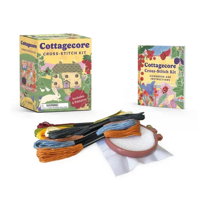 Cottagecore Cross-Stitch Kit: Includes 4 Patterns