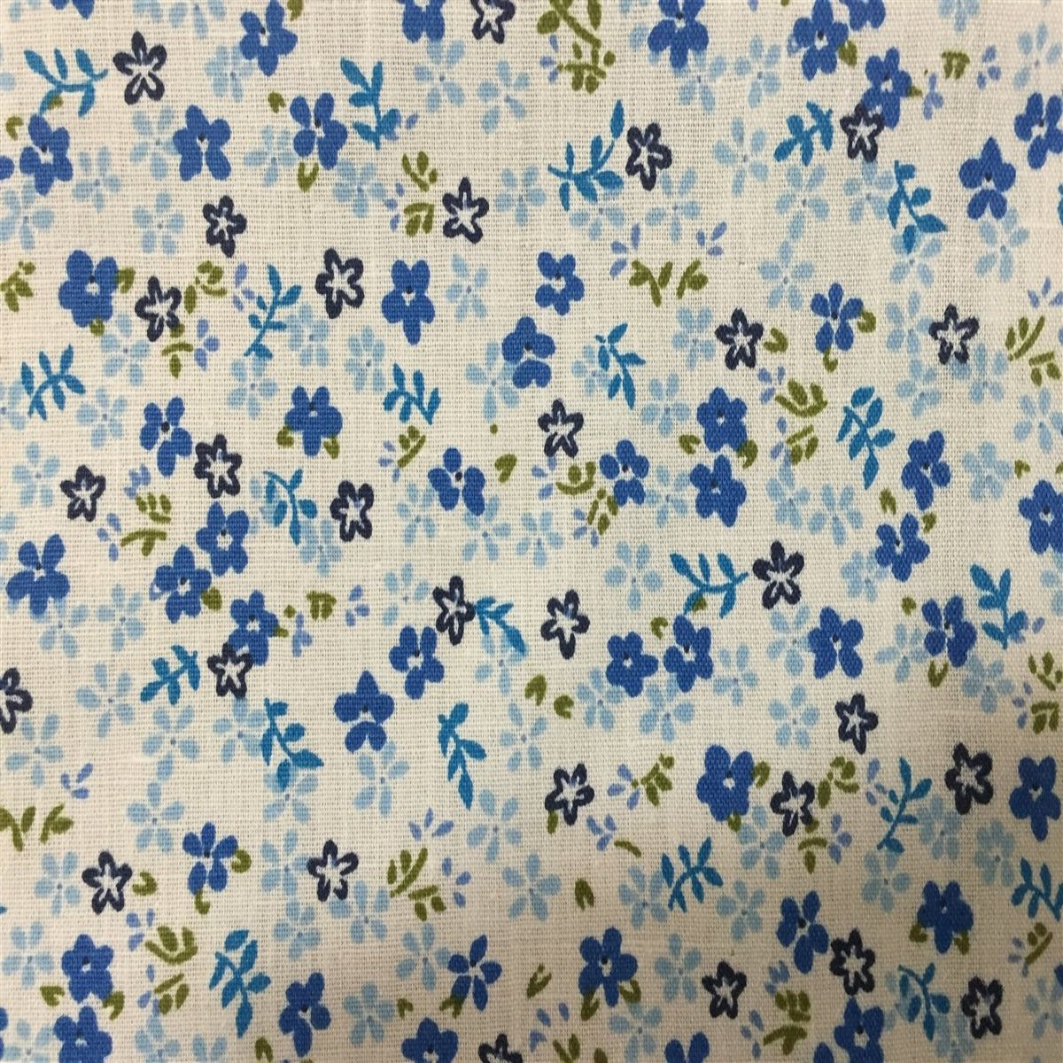 Small Floral Print Poly Cotton Fabric - Prismatic Fiber Arts