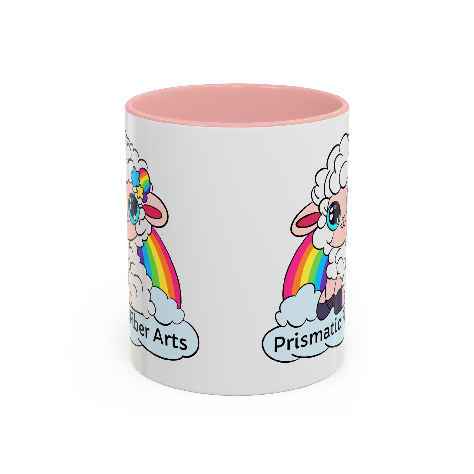 PFA "Logo" Accent Coffee Mug (11, 15oz) - Prismatic Fiber Arts