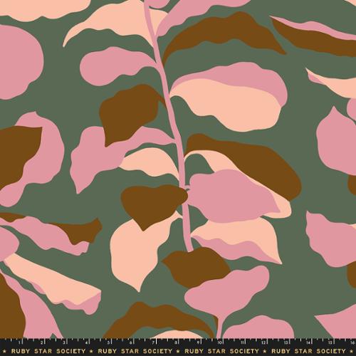 108" Calathea Deep Moss Cotton Wideback Fabric Per Yard - Prismatic Fiber Arts