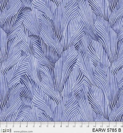 108" Earth Tones Blue Leaf Cotton Wideback Fabric per yard - Prismatic Fiber Arts