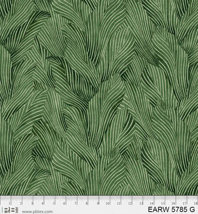 108" Earth Tones Green Leaf Cotton Wideback Fabric per yard - Prismatic Fiber Arts