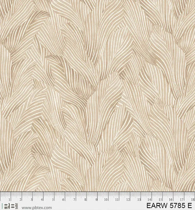 108" Earth Tones Natural Leaf Cotton Wideback Fabric per yard - Prismatic Fiber Arts