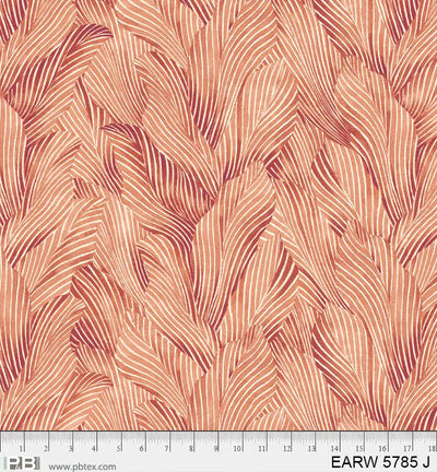 108" Earth Tones Orange Leaf Cotton Wideback Fabric per yard - Prismatic Fiber Arts