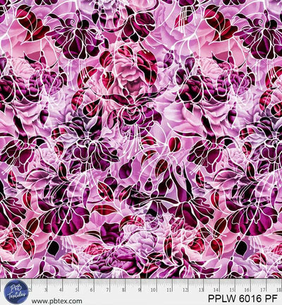 108" Petal Play Pink Purple Florals Cotton Wideback Fabric per yard - Prismatic Fiber Arts