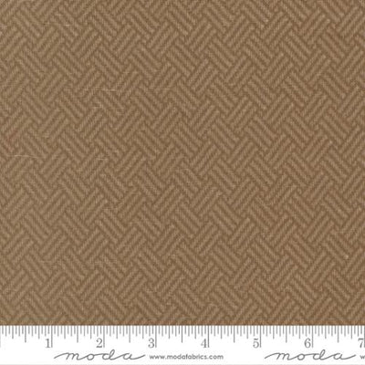 108" Prairie Gather Flannels Teak Basket Weave Wideback Fabric Per Yard - Prismatic Fiber Arts
