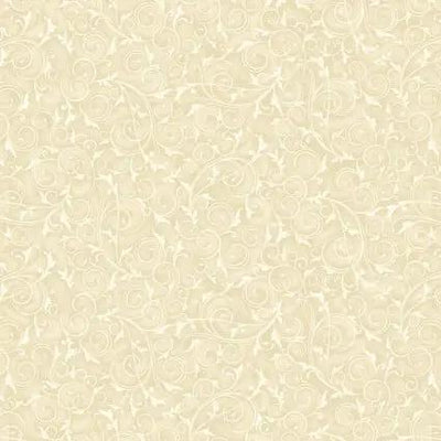 108" Swirls and Twirls Natural Cream Cotton Wideback Fabric per yard - Prismatic Fiber Arts
