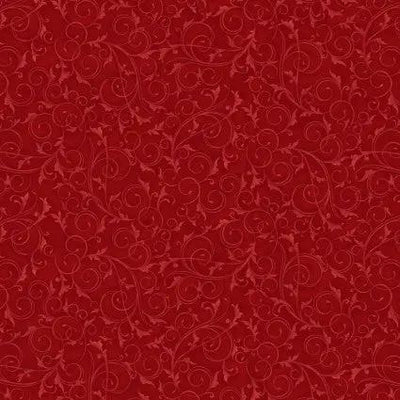 108" Swirls and Twirls Ruby Red Cotton Wideback Fabric per yard - Prismatic Fiber Arts