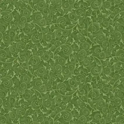 108" Swirls and Twirls Sage Green Cotton Wideback Fabric per yard - Prismatic Fiber Arts